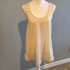 Cream Dressy Tank Top, Size Small